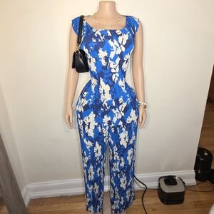 ☆Joie Blue and White Floral 2pc Jumpsuit☆